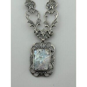 Or Paz Sterling Silver Roman Glass Necklace Israel